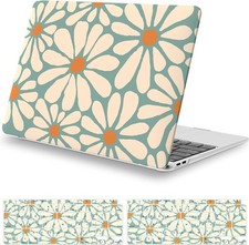 MacBook Air 13 inch Case M1 2020 A2337, Cute Flower Daisy Green Design picture