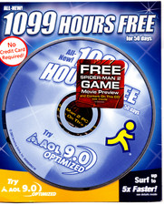 Vintage Rare 2003 AOL V9.0 w/Spider-Man 2 Game/Preview CD, New, Factory Sealed picture