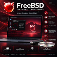 FreeBSD Linux Installer - USB or CD - x64 and ARM (2-in-1) - Fast Easy Preloaded picture