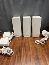 Lot of (3) LINKSYS Velop WHW03 Tri-Band Mesh Wi-Fi Router System White picture