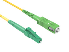 2m LC/APC to SC/APC Simplex Single Mode Fiber Patch Cable OS2 9/125 Yellow picture