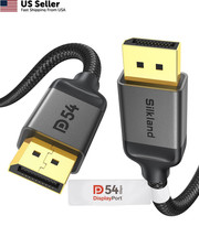 Silkland 54Gbps VESA Certified DisplayPort 2.1 Cable, DP 10 Feet, Grey picture