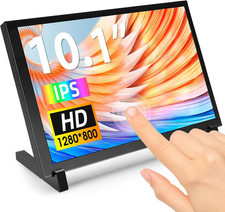 10.1 Inch Touchscreen Monitor, 1280X800 IPS LCD HD Display with Stand, Portable picture