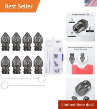 Durable 3D Printer MK8 Nozzles 8Pcs Set (0.2-1.0mm) - Fast Clog Fix Included picture
