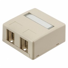 (1-PACK) HUBBELL ISB20WP SURFACE HOUSING, PLENUM RATED, 2-PORT, OFF-WHITE, HJ6A picture