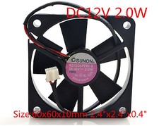 SUNON Cooling Fan KD1206PFB1-B 12V 2.0W 6010 6CM 60 x60x10mm 2.4