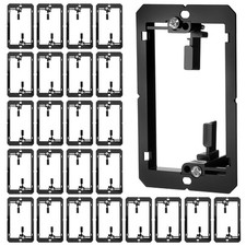 25 PCS Black Low Voltage Mounting Bracket 1 Gang 0.43x0.25x0.18 Inch Drywall picture