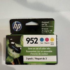 New  HP ink 952 Cyan, Magenta,Yellow Ink Cartridges Exp 3 pack Expired AUG 2022 picture