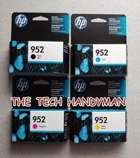 4-PACK HP GENUINE 952 BLACK & COLOR INK (RETAIL BOX) OFFICEJET PRO 8730 8735 picture