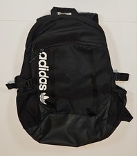 Adidas Bookbag/Backpack Black White Stripe With Laptop Sleeve And Extra Pockets picture