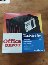 Office Depot 3.5 inch Diskettes 1.44 MB 2HD IBM Form, New Unopened Box Of 10 picture