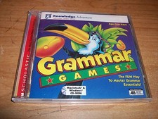 Scholastic Knowledge Adventure Grammar Games CD ROM Discover Learn Excel Ages 9+ picture