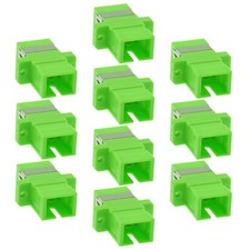 10x SC APC Simplex Singlemode Flange Fiber Optic Coupler Adapter Connector Green picture