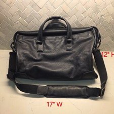 TUMI Black Leather Briefcase 17