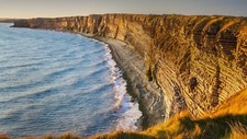 Landscape nature sky sea water sand mountains sunset Custom Gaming Mat Desk picture