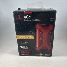 Iomega eGo 500GB Portable External Hard Drive USB 3.0 2.0 Drop Guard New READ picture