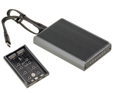 RAID Drive Enclosure With USB Cloning Station 20G for 2 SSD M2 NVMe and M2 SATA picture