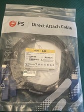 FS Direct Attach 40G QSFP+ to 4x10G SFP+ Copper Breakout Cable P/N: Q-4SPC02 NEW picture