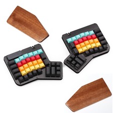 Ergodox Handmade Beech Walnut Wood Keyboard Wrist Rest Pad Palm Protection picture