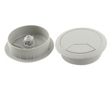 2 Pcs Computer Desk Round Plastic Cable Wire Cord Hole Covers picture