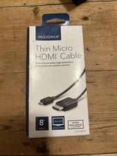 Insignia 8ft Micro HDMI (Type D) to HDMI Video Cable for Canon Sony Nikon (L2) picture