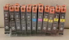 11-pk Genuine Canon CLI-8 Black Cyan Magenta Yellow Ink Cartridges *NEW & SEALED picture