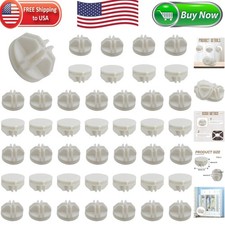 Effortless Organization: 50 White Connectors for Wire Shelving and Closets picture
