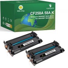 2PK BK CF258A 58A Toner Cartridge Compatible for HP LaserJet Pro M404dn lot picture