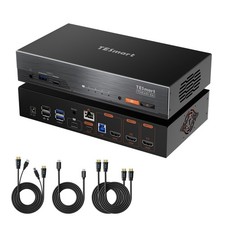 Thunderbolt 4 HDMI KVM Switch for 4 Computers & 1 Monitor 40Gbps 6K@60Hz Display picture