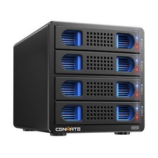 4 Bay Hard Drive Enclosure with Cooling Fan for 2.5/3.5