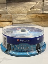 Verbatim Music CD-R 80 Min 40x Speed 700 MB 25 Pack Spindle CD NEW SEALED picture