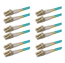 6-Pack 0.2 Meter OM4 LC to LC Duplex Multimode Fiber Patch Cable | Fast Shipping picture