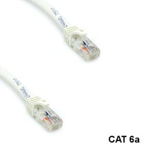 Kentek White 100ft UTP Cat6a Cable 10Gbps 24AWG RJ45 PureCopper Ethernet Network picture