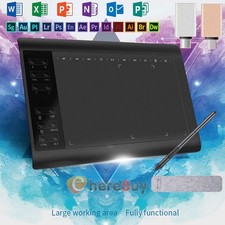 Tableta gráfica 10 x 6 pulgadas compatible lápices ópticos sin batería 12 teclas picture