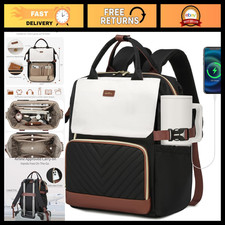 Stylish Laptop Backpack for Women - Teacher Nurse Work Bag with USB Charger & Cu picture