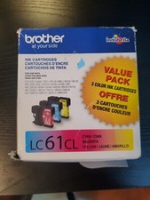 Genuine BROTHER LC71CL Cyan YELLOW INK Cartridges COLOR CY. Missing Magenta  picture