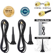 Waterproof Dual Band Wifi Antenna - 2.4GHz/5GHz/5.8GHz with RP-SMA Connector picture