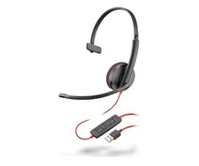 POLY Blackwire 3210 Headset Wired Head-band Office Call Center USB Type-A Black picture