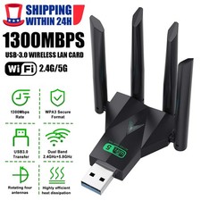 1300Mbps USB WiFi Adapter Dual Band 2.4/5G Wireless Network Wifi Dongle Antennas picture