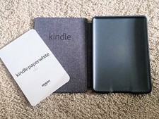 Kindle Black E Reader Case With Decorative Silver magnetic tab picture