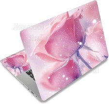 Aesthetic Blush Pink Shimmer Rose Bloom Scratch Resistant Universal Laptop Skin picture