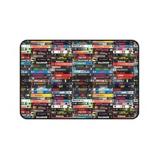 Horror VHS Tape Stack Desk Mat | Retro Movie Cassette Design picture