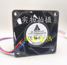 Delta FFB0624EHE 6038 DC24V 0.57A 6CM 3-Wire Dual Ball Cooling Fan picture