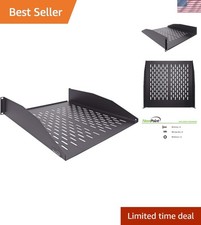 2U 19-Inch Universal Vented Rack Mount Cantilever Server Cabinet Shelf 18-Inc... picture