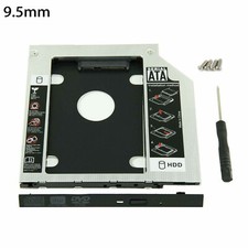 New 9.5mm Universal For SATA 2nd HDD SSD Hard Drive Caddy CD/DVD-ROM Optical Bay picture