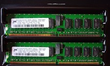 2- Micron 512MB (1GB total) MT18HTF6472DY-40EB2 DDR2 ECC FB 240 pin DIMM Memory picture