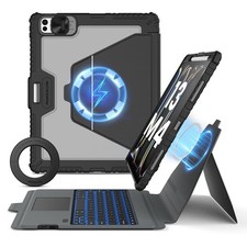 Nillkin iPad Pro 13 M5 M4 2025 2024 Keyboard Case Backlit Trackpad Rugged Black picture