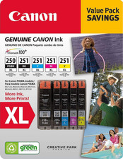 New Genuine Canon PGI-250XL/251XL Black Color 5PK Ink Cartridges picture