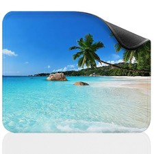 Tropical Beach Palm Tree Pad, 10.2x8.3 Non-Slip Waterproof Desk Mat for Work ... picture