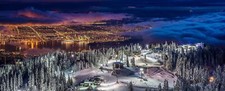 Landscape nature panorama cityscape vancouver lights Custom Gaming Mat Desk picture